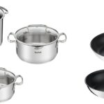 Tefal G719SA74 Duetto+ edénykészlet, 10 db + Tefal G732S334 Duetto+ serpenyőkészlet, 3 db