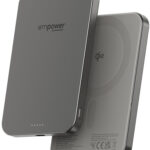 PanzerGlass Empower vezeték nélküli Qi2 powerbank 5000 mAh, MagSafe, szürke