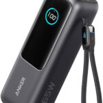 Anker Power Bank 25K, 165 W, Built-In USB-C and Retractable Cable Black